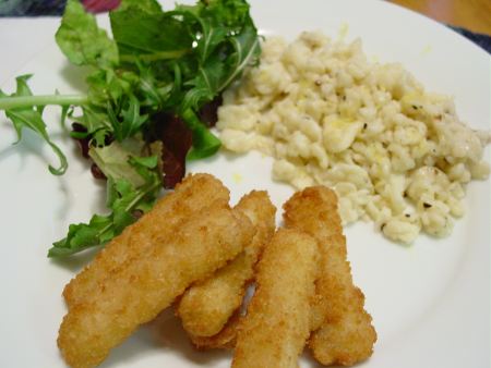 Fish Sticks and Spaetzle
