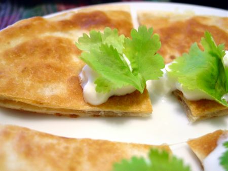 Cheese Quesadillas and Leftover Black Bean Soup