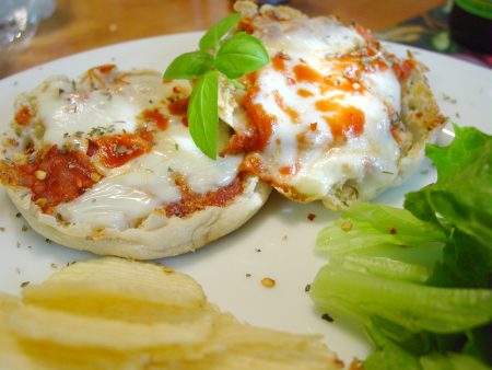 Father/Daughter English Muffin Pizzas
