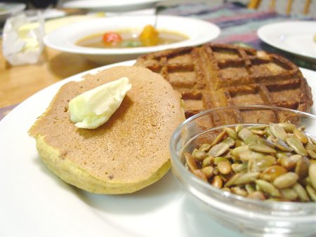 Pumpkin Soup and Pancakes